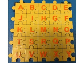 jigsaw harf İngiliz alfabesi matematik sanat 3d print model - Mito3D