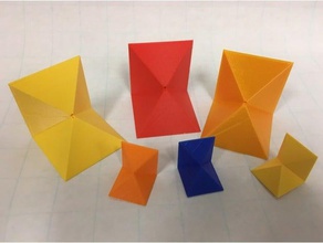 cubo tercios de la disección tres congruentes pirámide combos matemáticas arte 3d print model - Mito3D