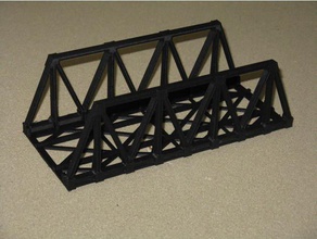 ho scale warren truss bridge 75 inches buildings structures 3d print model - Mito3D