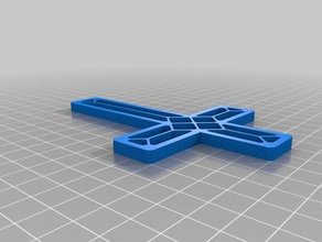 personalizado origami cruz de 120mm decoração 3d print model - Mito3D