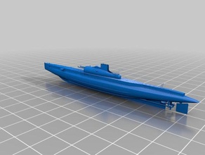 surcouf 3 french 3d printing cruiser submarine keltos01 silent hunter 4 ww2 3d print model - Mito3D