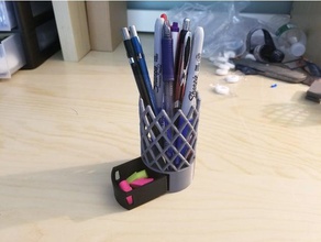 kalem tutucu çekmece ofis masa masaüstü silgi onshape cad pencilholder kutusu kap sahibi spiral 3d print model - Mito3D