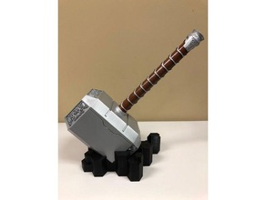 abstract stand life size thors hammer mjolnir props avengers marvel mcu 3d print model - Mito3D