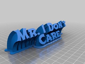 2 özelleştirilmiş süpürme benim satırı isim plakası ofis 3d print model - Mito3D