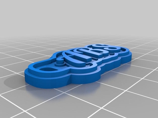 abs de porte-clés personnalisé 3D print model - Mito3D