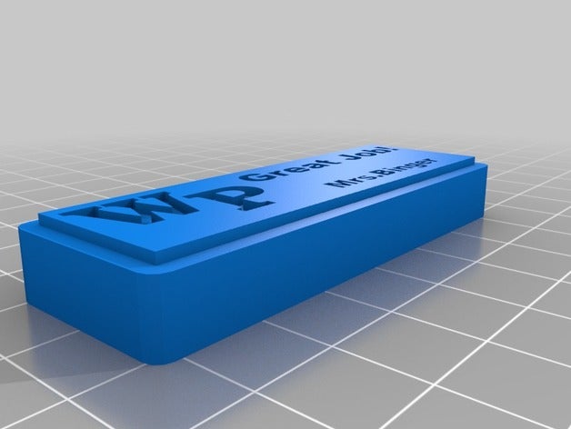 la señora binger signos logotipos personalizado 3D print model - Mito3D