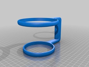larger handle cupholder containers 3d print model - Mito3D