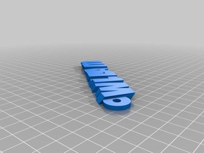 my customized iamburnystext william fob organization 3d print model - Mito3D