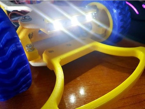 baş diy rc sokak yarışı araba ışıklar araç arduino farlar 3d print model - Mito3D