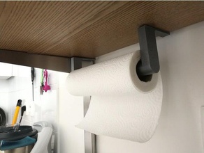 support essuie-tout kitchen dining holder paper towel shelf 3d print model - Mito3D