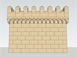 cornisas medio exinio para exin castillos costruzione giocattoli 3d print model - Mito3D