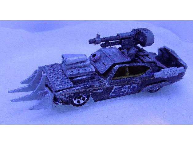 gaslands ametralladora de juguete juego accesorios 28mm madmax mad max 3D print model - Mito3D