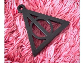 deathly hallows keychain keychains harry potter magic netflix wow 3d print model - Mito3D