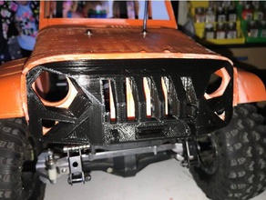 jeep rubicon trx4 grill armure rc véhicules 3d print model - Mito3D