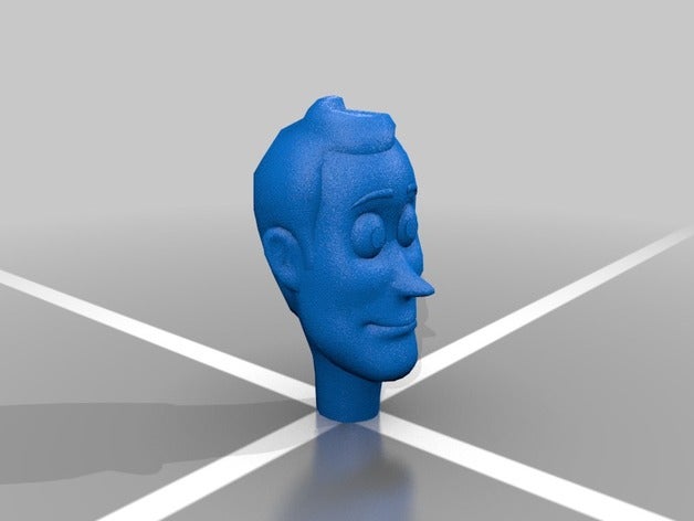 woody de toy story en la cabeza los juguetes juegos 3D print model - Mito3D