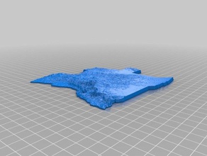 topographic angola other topographical map 3d print model - Mito3D