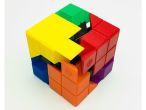 codice a barre burr master set i puzzle Puzzle 3d assemblaggio richiesto bava di cubo easy print fidget giocattolo matematica arte 3d print model - Mito3D