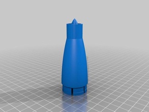 meu personalizados personalizável modular modelo de foguete passatempo 3d print model - Mito3D