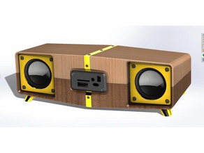 stereo speaker mp3 player module electronics bluetooth loudspeaker 3d print model - Mito3D