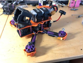 eachine wizard x220s top bottom plate rc vehicles created freecad fpv 3d print model - Mito3D