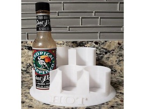 hot sauce display holder kitchen dining 3d print model - Mito3D