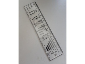 pcb ruler electronics 3d print model - Mito3D