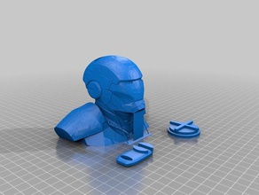 iron man bust bank - Spielzeug Spiele marvel statue 3d print model - Mito3D
