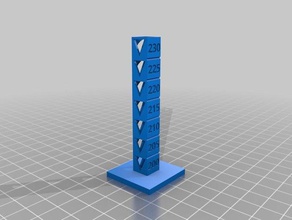 torre calibracion woodfilament 3d la impresión pruebas personalizado 3d print model - Mito3D