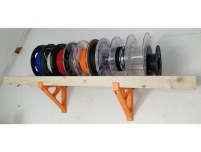 filament shelf bracket 3d printer accessories 1kg spool holder wall mount 3d print model - Mito3D