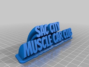 my customized sweeping 2-line name plate office 3d print model - Mito3D