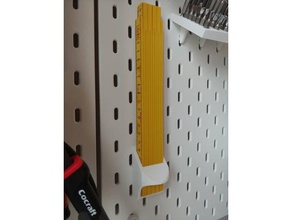 ikea sk&aringdis Halter faltbare Lineal tool Inhaber - Boxen Zollstock skadis 3d print model - Mito3D