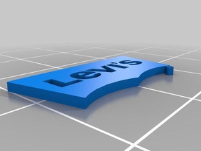 levis 3d printing logo keychain marque porte-clefs 3d print model - Mito3D