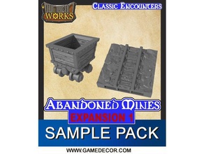 abandoned mines exp 1 sample pack games dungeons dragons dungeonworks infinitylock pathfinder rpg 3d print model - Mito3D