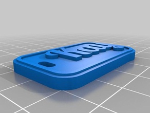 kay etiketi Anahtarlık özelleştirilmiş 3d print model - Mito3D