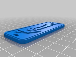 leanne tag keychains customized 3d print model - Mito3D