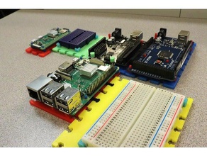 modular de la base raspberry pi 3zero arduino unomega electrónica caso mega 2560 breadboard tablero titular circuito placa diy carcasa cero 3d print model - Mito3D