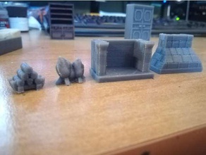 fireplace 3d printing 28mm 28mmscale miniature printer fantasy tabletop games rpg terrain wood 3d print model - Mito3D