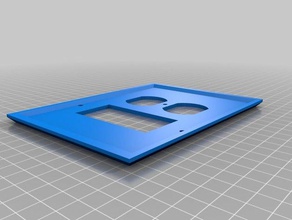 özelleştirilmiş Kare duvar tabağı kapak özelleştirici wally benim yedek parçaları 3d print model - Mito3D