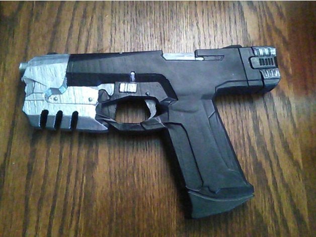 cyberpunk 2077 vindicator pistol wip v3 finished props 3D print model - Mito3D
