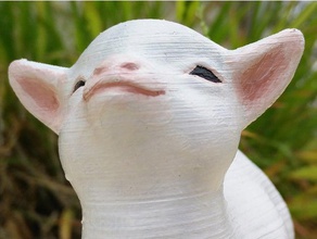smug goat sculptures meme 3d print model - Mito3D