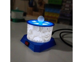 3mm 360 derece lithophane sahibi ev <url> 3dprinte anet a8 ender hediye fikri fikirleri lamba led gece lambası nintendo geçin 3d print model - Mito3D