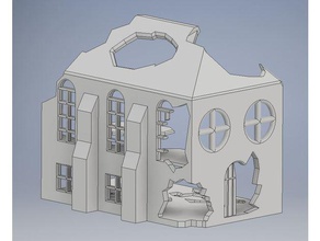 kırık kilise binalar yapılar 40k model warhammer 3d print model - Mito3D