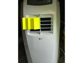 lg portable ac diverter parts air conditioner flow 3d print model - Mito3D