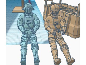 rebelde z95 pilotos humanos tognath de star wars la legión escala juguete juego accesorios 3d print model - Mito3D