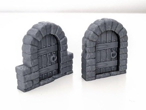 clicklock doors doorframes games 28mm dungeons dragons miniature modular rpg tabletop terrain 3d print model - Mito3D