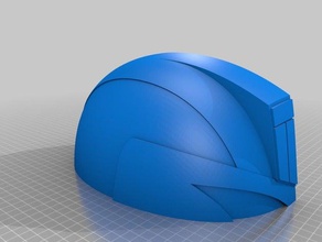 judge dredd helmet cut 4 slices costume 3d print model - Mito3D