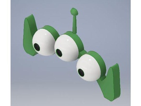 toy story alienígena cabeça traje disney a pixar o cabelo grampo de banda pizza espaço toystory 3d print model - Mito3D