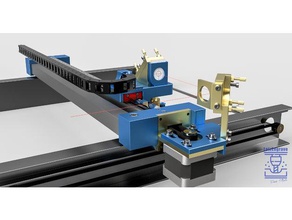 kaiello 40 -x rail diy k40 laser lasercutter linear 3d print model - Mito3D
