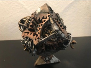 stand steampunkcubegears d'autres steampunk cube engrenages 3d print model - Mito3D
