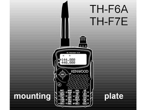 radio mounting plate electronics amateur bicycle bike ham kenwood handheld th-f6a th-f7e 3d print model - Mito3D